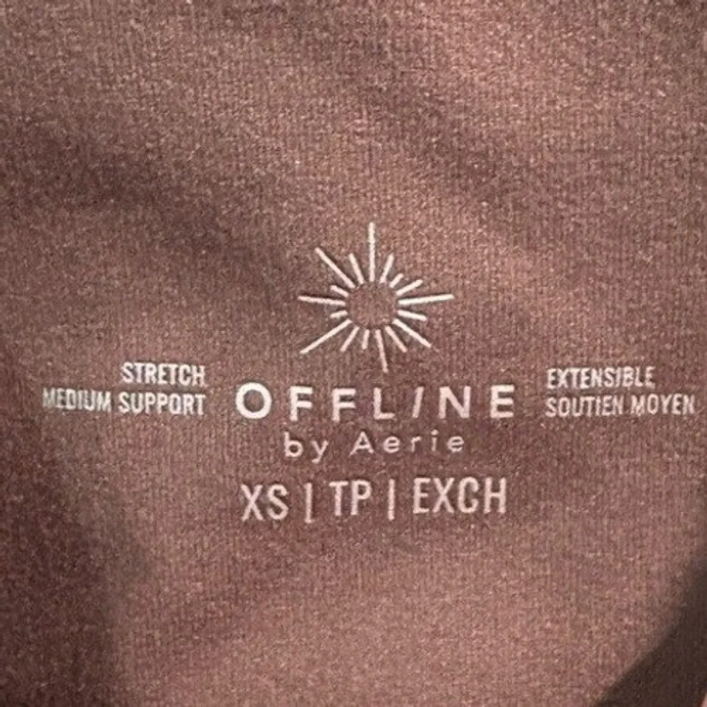 OFFLINE by Aerie Bronze Metallic Crackle Sports‎ Bra Women XS Medium Support
